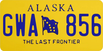 AK license plate GWA856