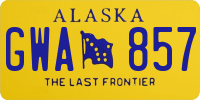 AK license plate GWA857