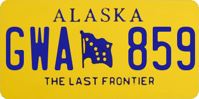 AK license plate GWA859