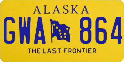 AK license plate GWA864