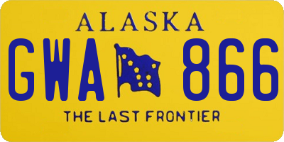 AK license plate GWA866