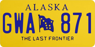 AK license plate GWA871