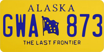 AK license plate GWA873