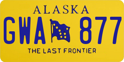 AK license plate GWA877