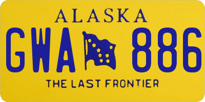 AK license plate GWA886