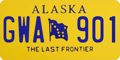 AK license plate GWA901