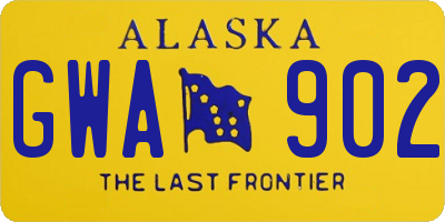 AK license plate GWA902