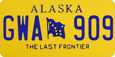 AK license plate GWA909