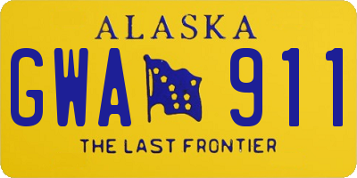 AK license plate GWA911