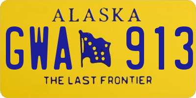 AK license plate GWA913