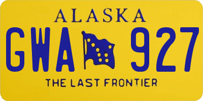 AK license plate GWA927