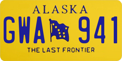AK license plate GWA941