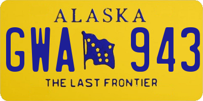 AK license plate GWA943
