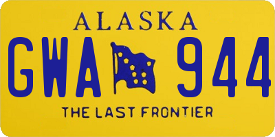 AK license plate GWA944