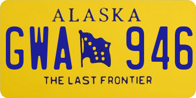 AK license plate GWA946