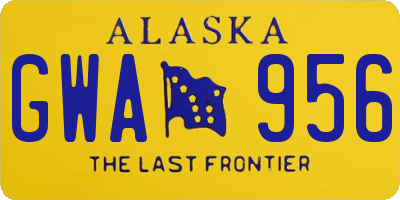 AK license plate GWA956