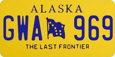 AK license plate GWA969