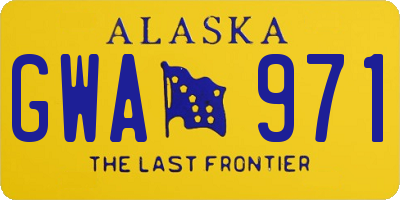 AK license plate GWA971