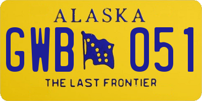 AK license plate GWB051