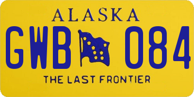 AK license plate GWB084