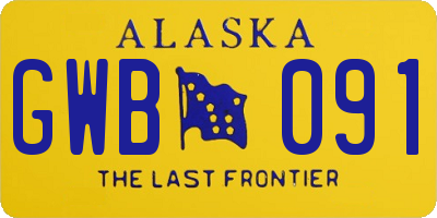 AK license plate GWB091