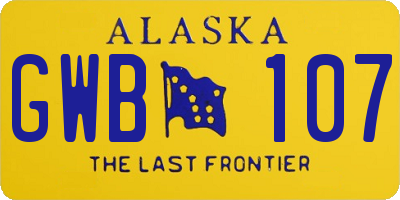 AK license plate GWB107