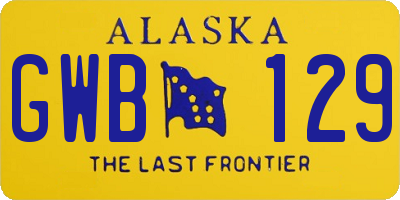 AK license plate GWB129