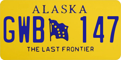 AK license plate GWB147