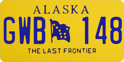 AK license plate GWB148