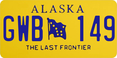 AK license plate GWB149