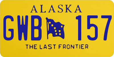 AK license plate GWB157