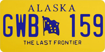 AK license plate GWB159