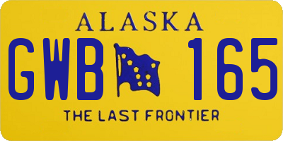 AK license plate GWB165