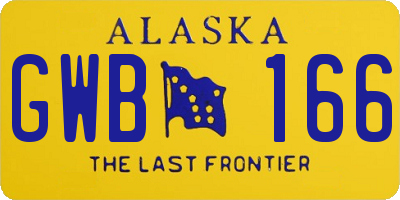 AK license plate GWB166