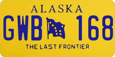 AK license plate GWB168