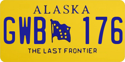 AK license plate GWB176