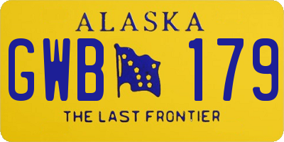 AK license plate GWB179