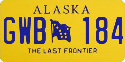 AK license plate GWB184