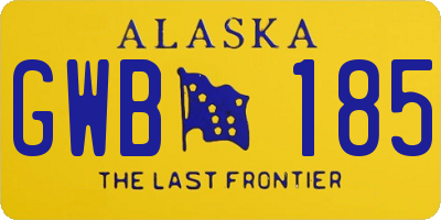 AK license plate GWB185