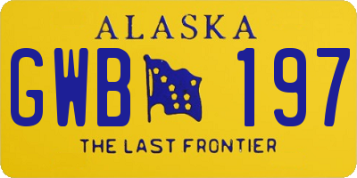 AK license plate GWB197