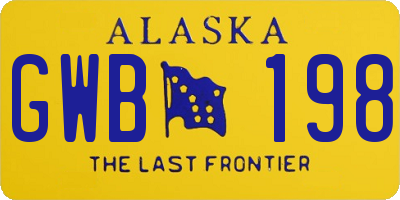 AK license plate GWB198