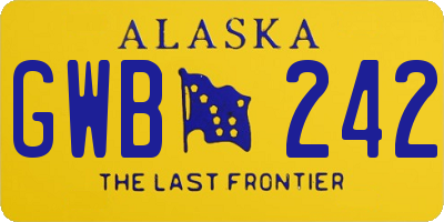 AK license plate GWB242