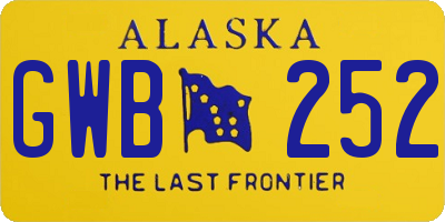 AK license plate GWB252