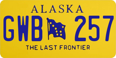 AK license plate GWB257