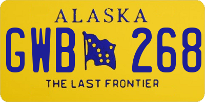 AK license plate GWB268