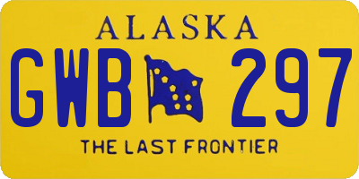 AK license plate GWB297