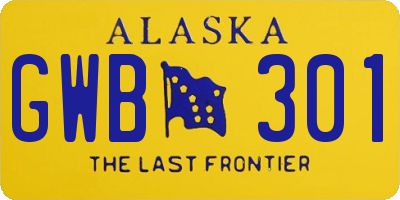 AK license plate GWB301