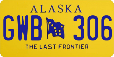 AK license plate GWB306