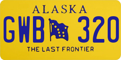 AK license plate GWB320