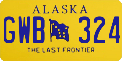 AK license plate GWB324